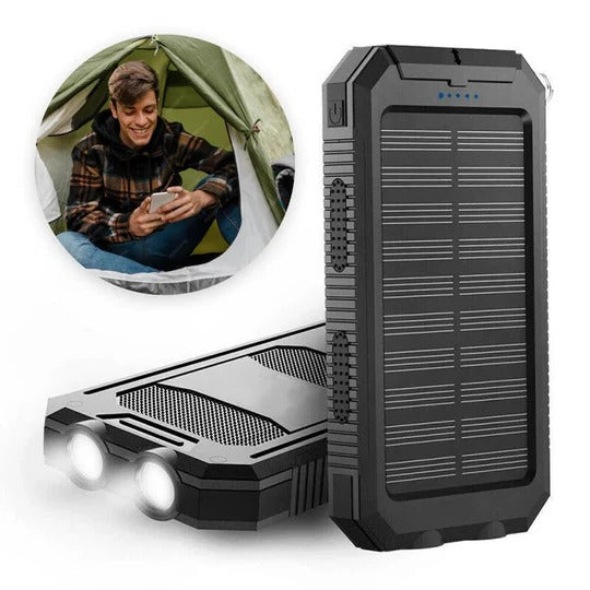 500,000 mAh Solar Charger Power Bank with Dual USB Outputs