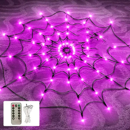 Halloween Spider Web Lights for Outdoor and Indoor Decorative Display