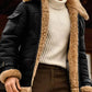 Sheepskin Leather Jacket for Men with Full Lining and Hand Pockets
