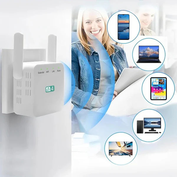 Extended Range Dual Antenna WiFi Repeater