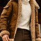 Sheepskin Leather Jacket for Men with Full Lining and Hand Pockets