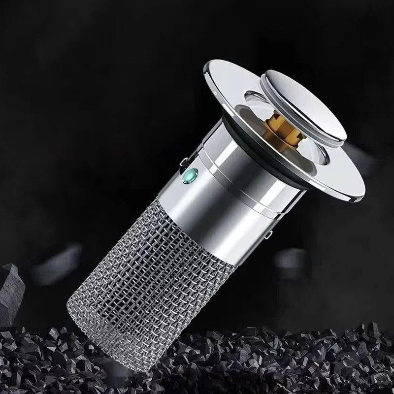 Pop-Up Sink Drain Stopper with Built-In Hair Catcher for Bathroom and Kitchen Sinks