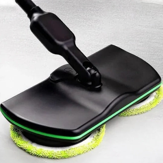 Cordless Electric Spin Mop Floor Cleaner with Rotating Scrubber Heads