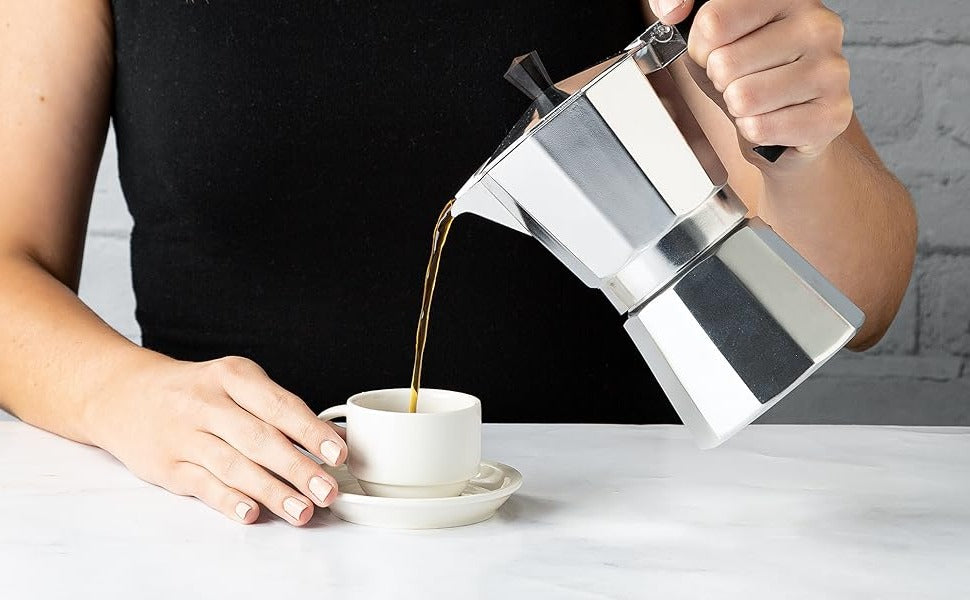 Classic Stovetop Coffee Maker for Single-Cup Pressure Brewing