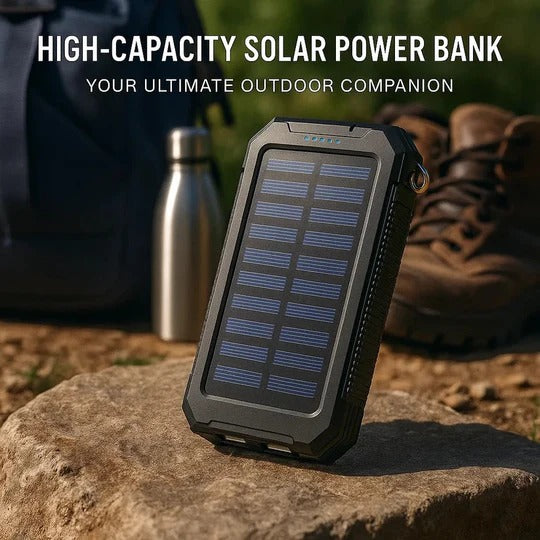 500,000 mAh Solar Charger Power Bank with Dual USB Outputs