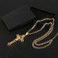 Religious Crucifix Medal Pendant Necklace for Faith-Based Wear