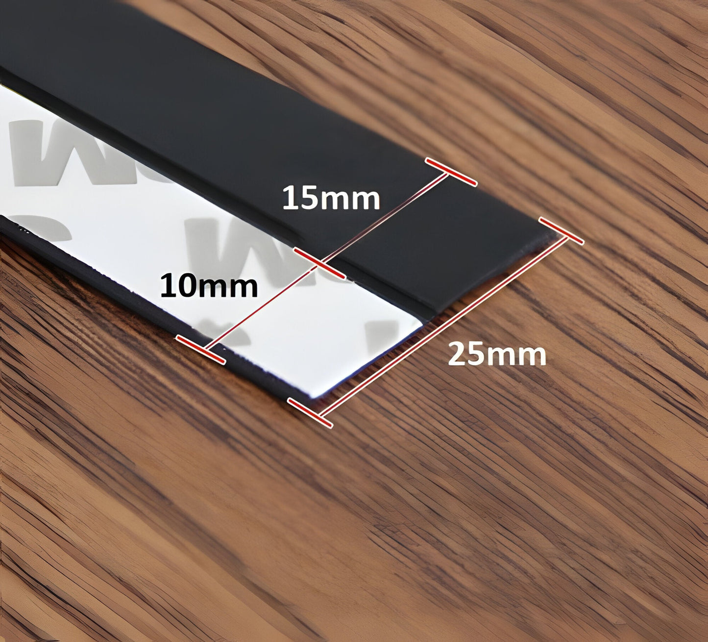 Door Draft Seal Strip with Transparent Adhesive Edge and 16.4 ft Length