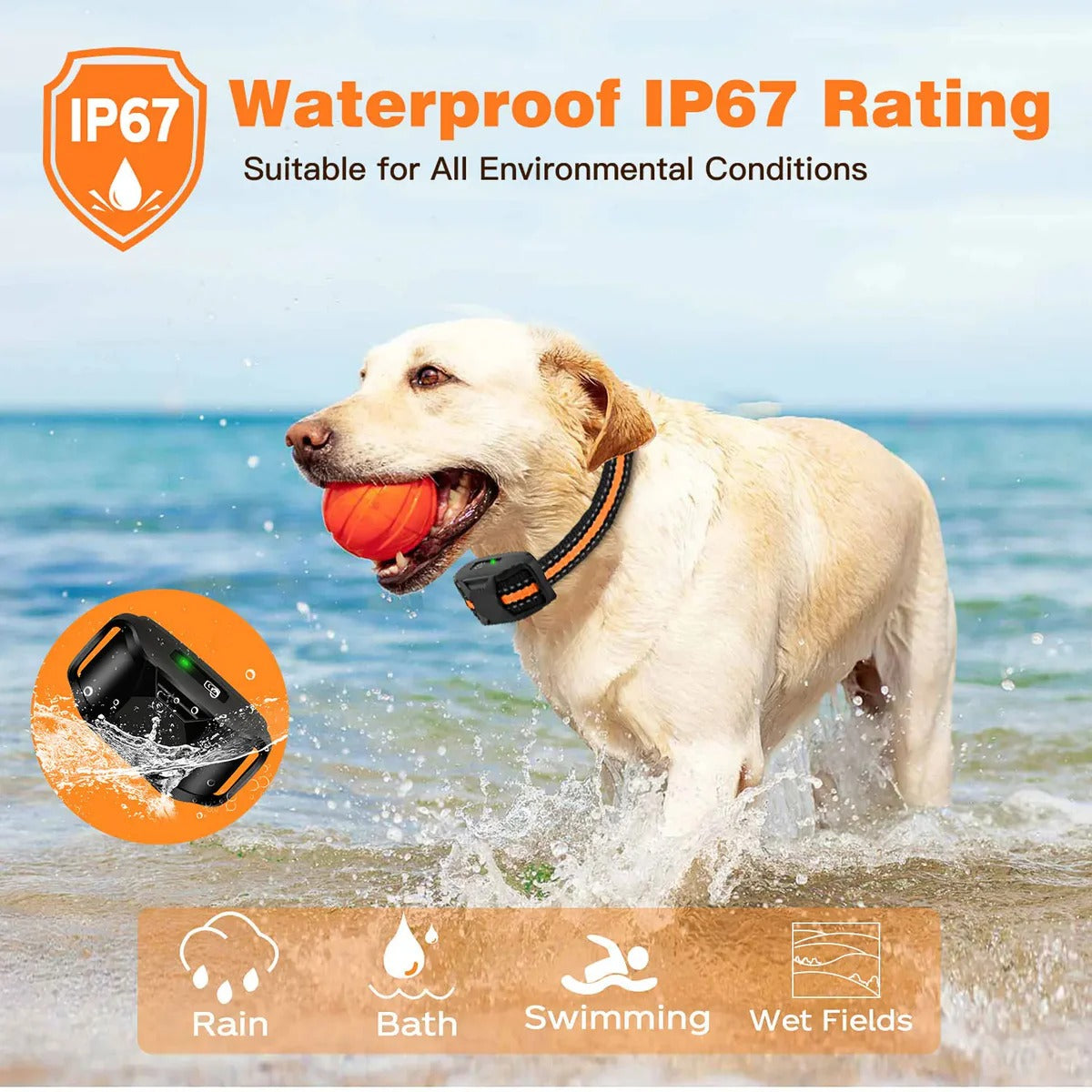 Waterproof Dog Training Collar with 3300ft Remote Range and Three Training Modes