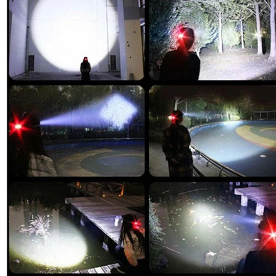 Rechargeable LED Headlamp with Adjustable Beam for Hands-Free Use