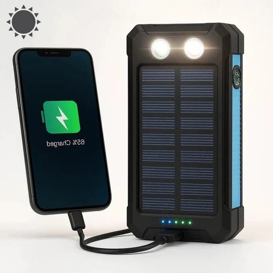 500,000 mAh Solar Charger Power Bank with Dual USB Outputs