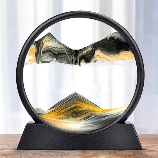 Moving Sea Sand Art Display for Desktop and Decorative Use