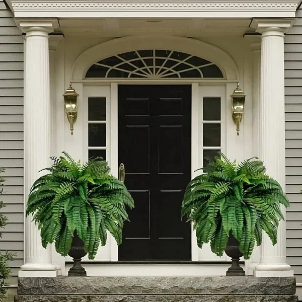 UV-Resistant Artificial Boston Fern for Indoor and Outdoor Display