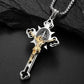 Religious Crucifix Medal Pendant Necklace for Faith-Based Wear