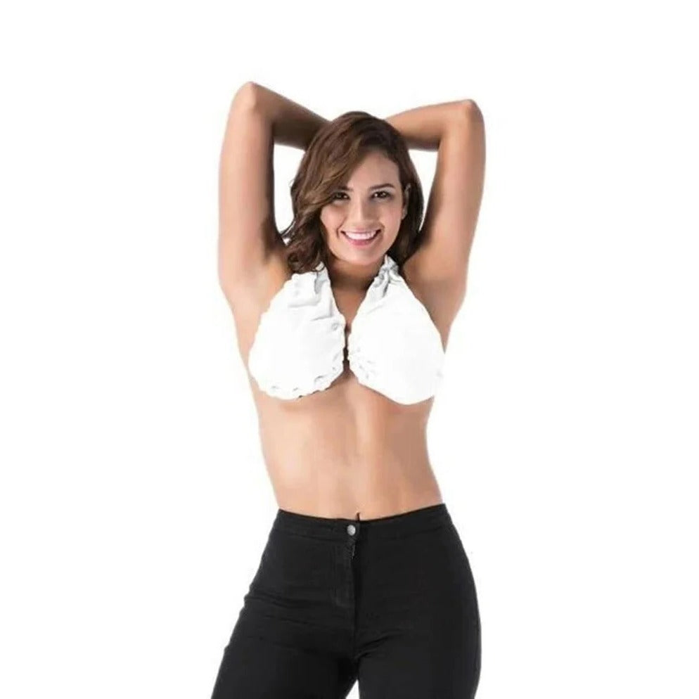 Nursing Bra with Absorbent Terry Knit and Adjustable Rear Cord, Lightweight Breathable Support