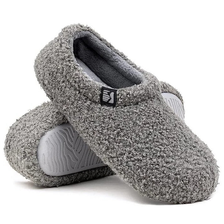 Sherpa Fleece Slipper with Memory Foam Footbed and Rubber Sole, Machine Washable