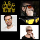 Polarized Night Driving Glasses with Extended Side Lenses and Orange Tint