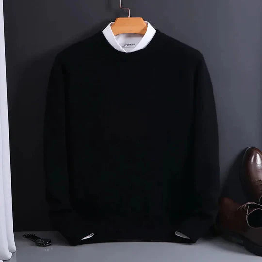 Sjbackyard Men's Cashmere Jumper Soft Luxury Knit