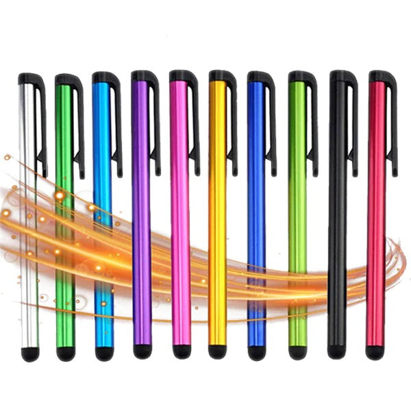 Capacitive Touch Screen Stylus Set with Soft Rubber Tips and Aluminum Body, 10 Pieces