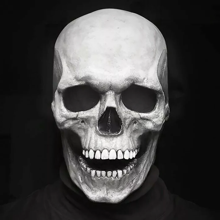 Skull Mask with Movable Jaw and Realistic Bone Details, Full Head Coverage All Vera Mart