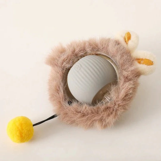 Active Motion-Activated Rolling Ball Toy with Tail Attachment