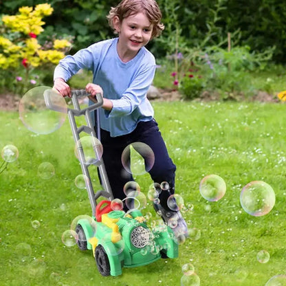 Bubble-Blowing Push Mower Toy for Outdoor Play and Kids Motor Skills