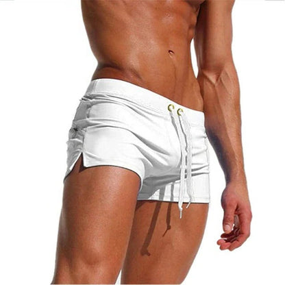Men's Swim Trunks with Rapid-Dry Fabric and Adjustable Drawstring Waist