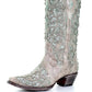 Retro Pointed Toe Boots with Sequins and Embroidery