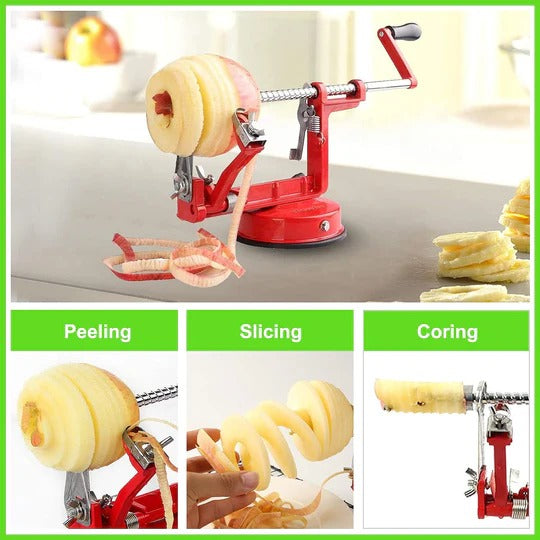 Apple Skin Peeler for Manual Fruit Peeling Coring and Slicing Preparation