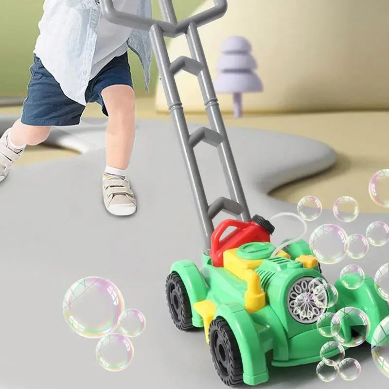 Bubble-Blowing Push Mower Toy for Outdoor Play and Kids Motor Skills