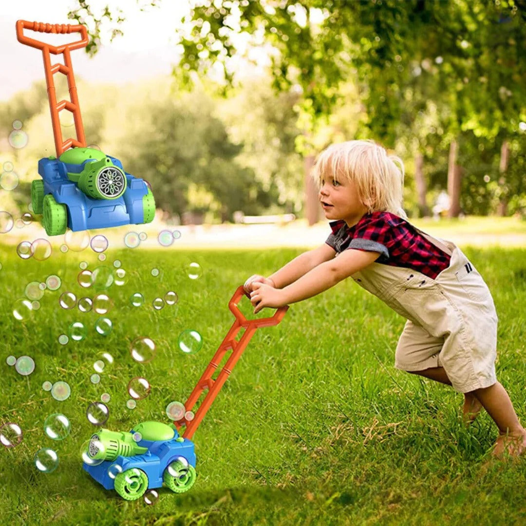 Bubble-Blowing Push Mower Toy for Outdoor Play and Kids Motor Skills
