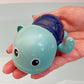 Wind Up Turtle Bath Toy with Floating Action and Sealed Bottom Design