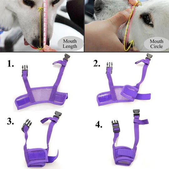 Adjustable Soft Dog Biting Muzzle Mouth Cover for Daily Use