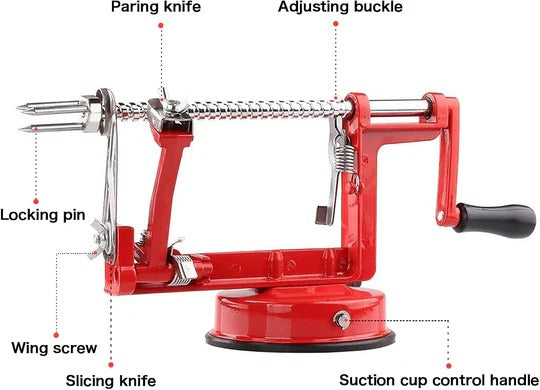 Apple Skin Peeler for Manual Fruit Peeling Coring and Slicing Preparation
