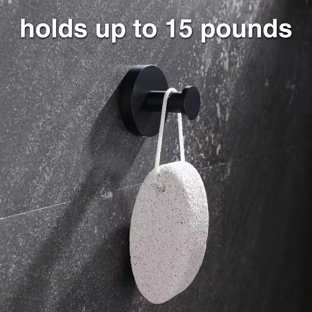 Suction Cup Hooks with 15 Pound Capacity for Glass and Tile Surfaces