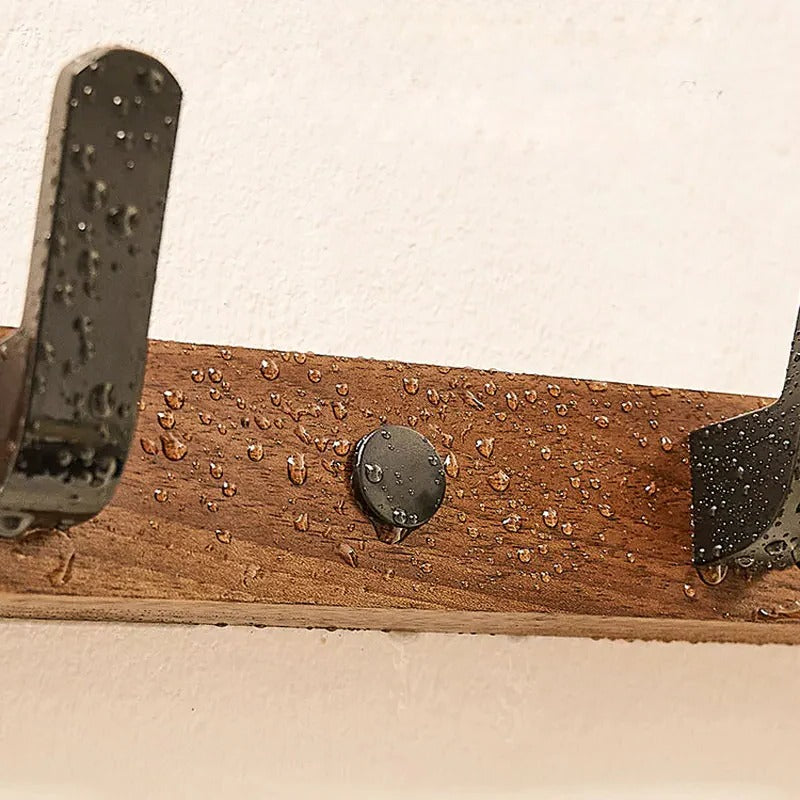 Minimalist Wall-Mounted Coat Hook Rack with Space-Saving Multi-Hook Storage