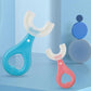 U-Shape Children's Toothbrush with 360-Degree Bristles and Non-Slip Grip