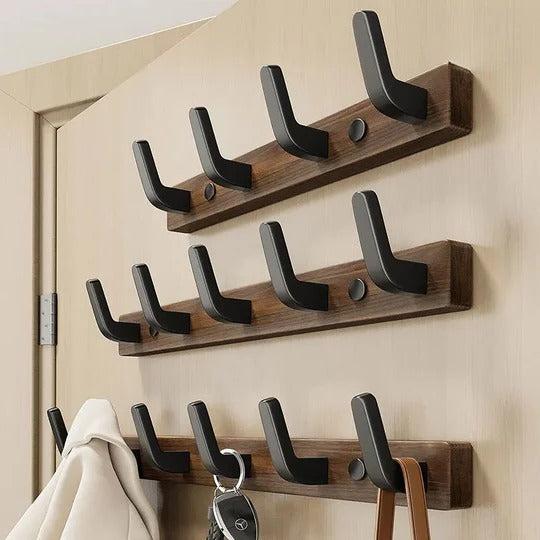 Minimalist Wall-Mounted Coat Hook Rack with Space-Saving Multi-Hook St