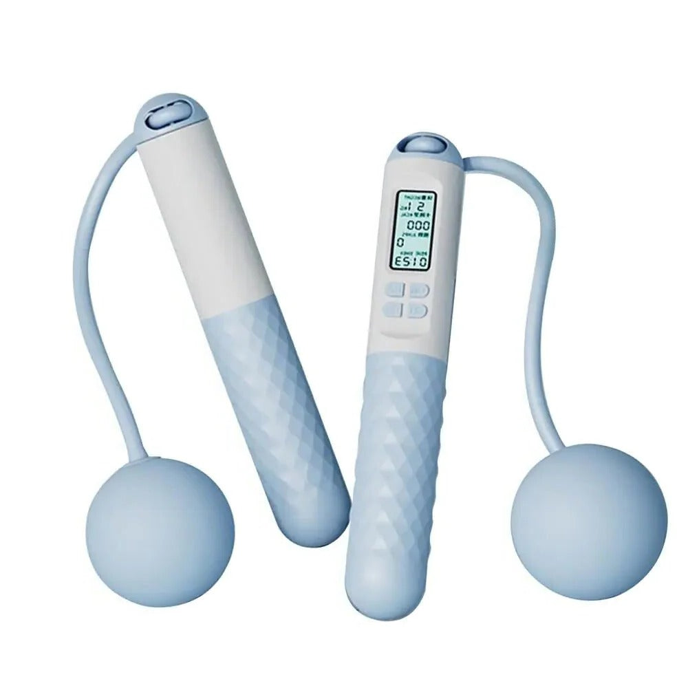 Cordless Jump Rope with Digital Counter and Weighted Handles