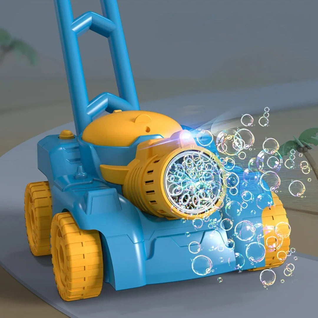 Bubble-Blowing Push Mower Toy for Outdoor Play and Kids Motor Skills