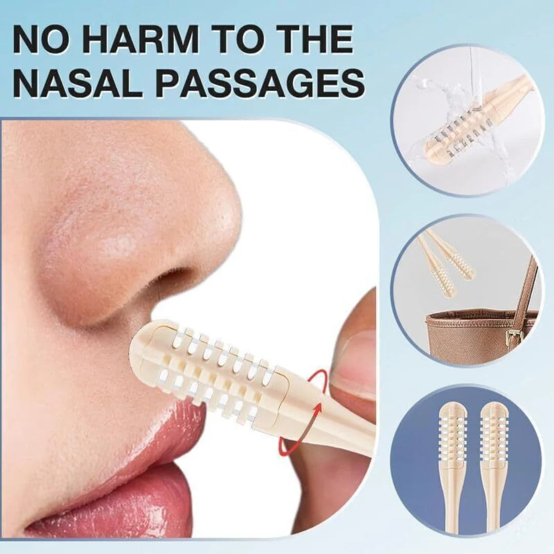 Rotating Nose Hair Trimmer with 360-Degree Head and Compact Handheld Design All Vera Mart