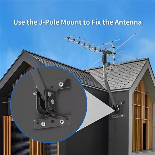 Extra Range Digital Outdoor HD TV Antenna with 360-Degree Motorized Signal Direction