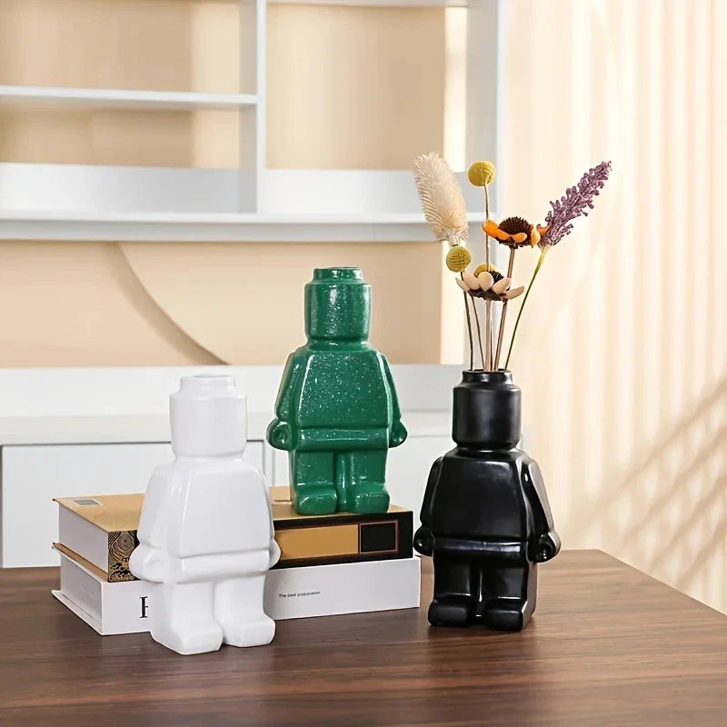 Modular Block Flower Pot, Modern Minimal Design Resin Planter