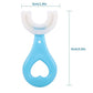 U-Shape Children's Toothbrush with 360-Degree Bristles and Non-Slip Grip