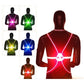 LED Safety Vest with Fiber Optic Cables and 3 Light Modes, Adjustable Reflective Band