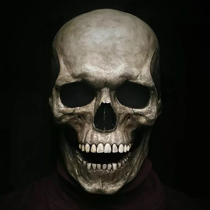 Skull Mask with Movable Jaw and Realistic Bone Details, Full Head Coverage All Vera Mart