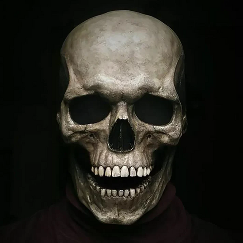 Skull Mask with Movable Jaw and Realistic Bone Details, Full Head Coverage All Vera Mart