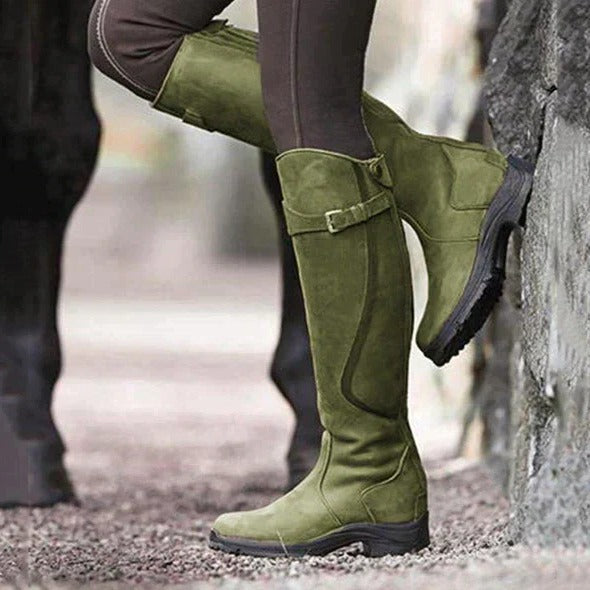 Women's Water-Resistant Boots with Removable Insole and Traction Rubber Sole, 12in Shaft