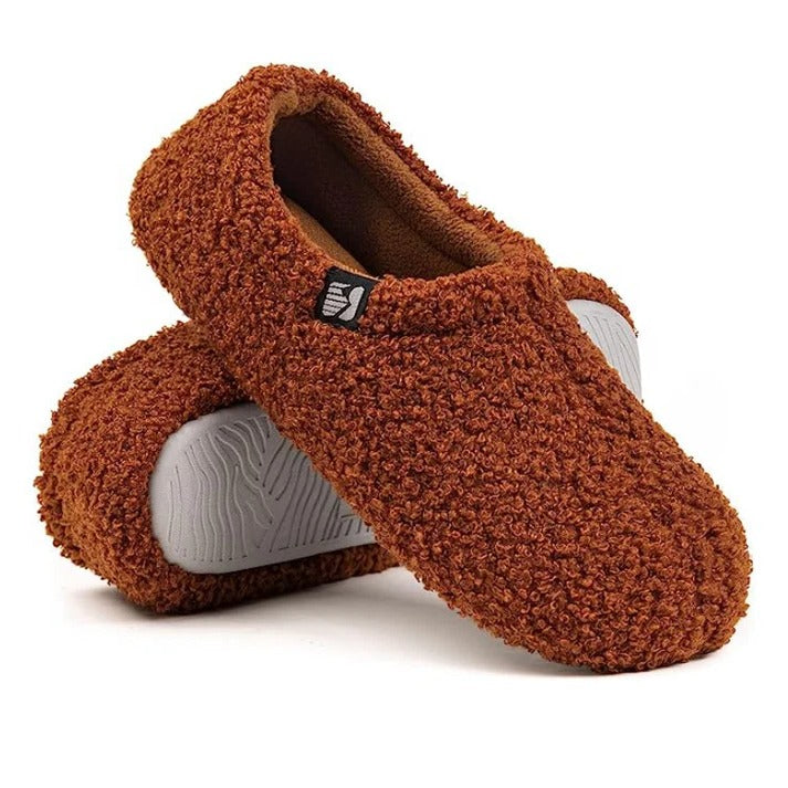 Sherpa Fleece Slipper with Memory Foam Footbed and Rubber Sole, Machine Washable