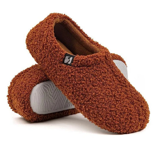 Sherpa Fleece Slipper with Memory Foam Footbed and Rubber Sole, Machine Washable