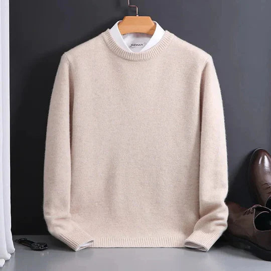 Sjbackyard Men's Cashmere Jumper Soft Luxury Knit